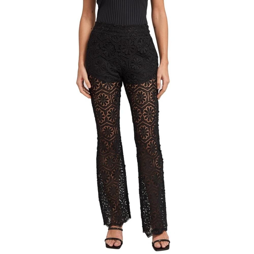 Generation Love Isabel Lace Bootcut Pants Black Sz L NWT